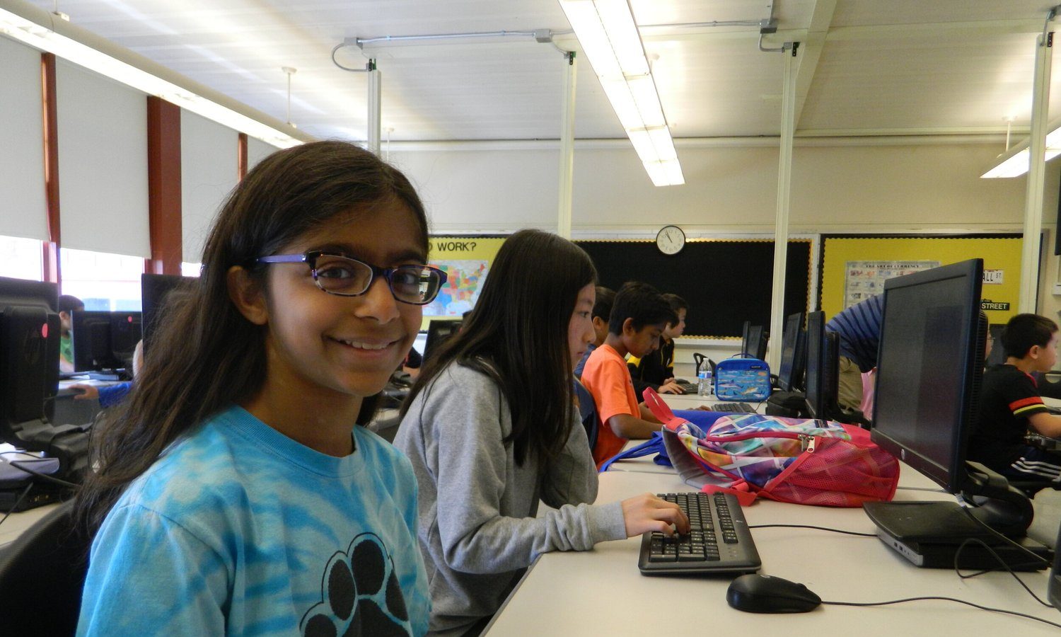 Campers and mentors at a Steel City Codes summer camp.